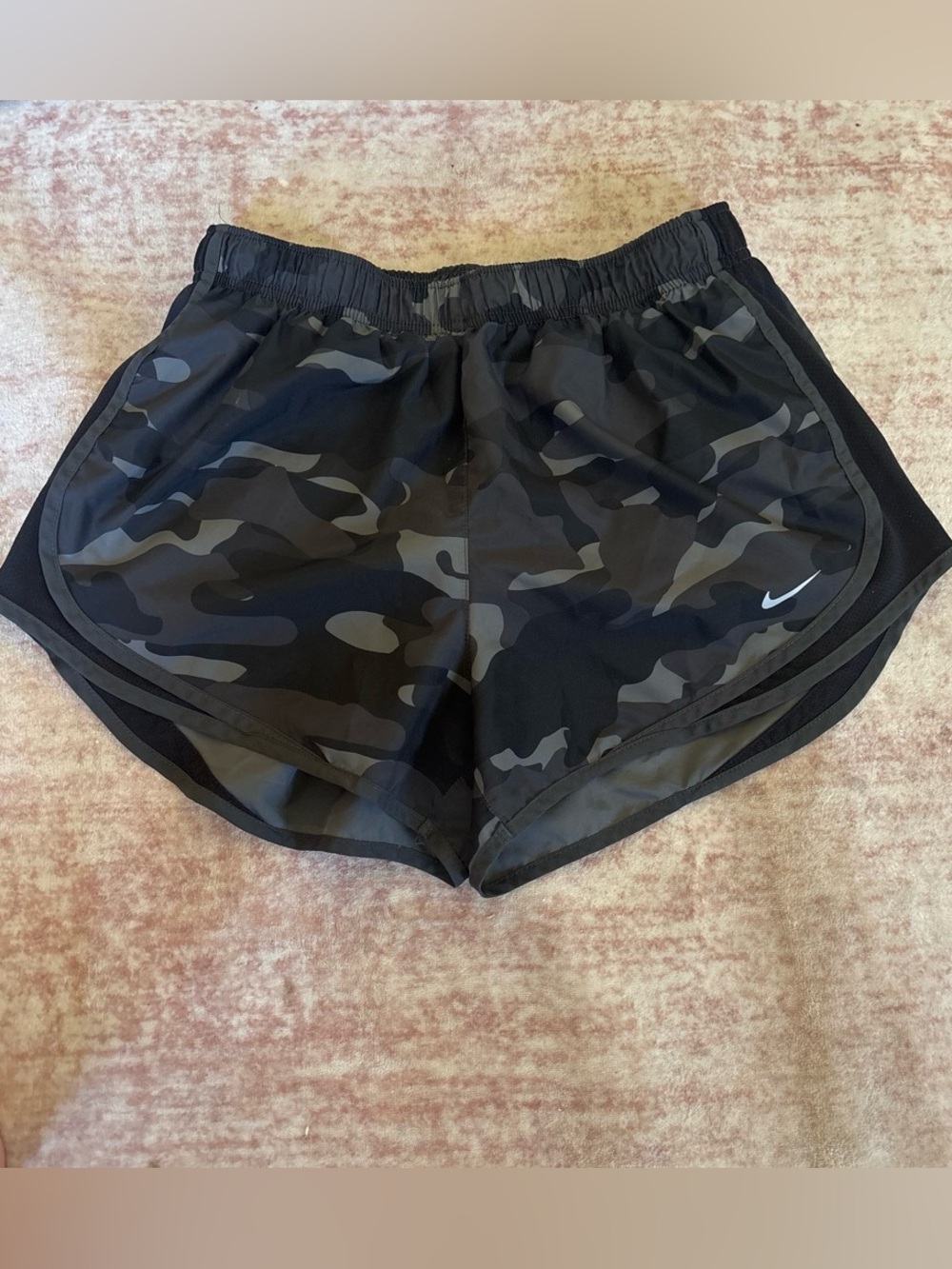 Nike Women's Camo Athletic Shorts - Black/Gray